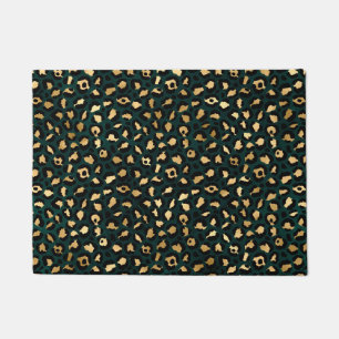 Tapete Série Teal e Dourado Leopardo Design 1