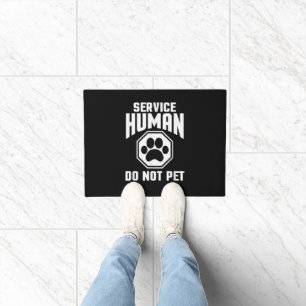 Tapete Serviço Humano design Não Faça Carinho Citação Div