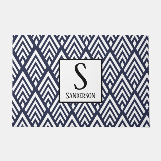 Tapete Setas de Deco Branco Geométricas | Personalizado (Frente)