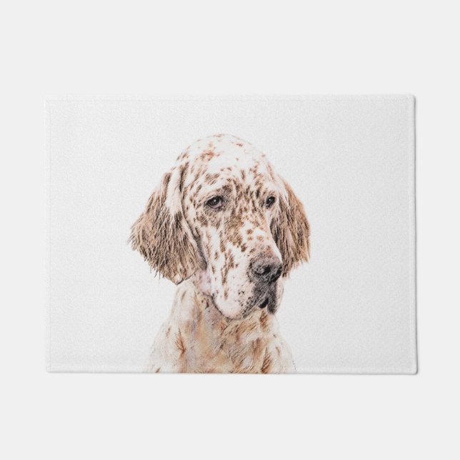 Tapete Setter Inglês Laranja Belton - Pintura de Cão (Frente)