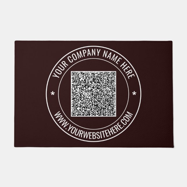 Tapete Seu Código QR e Exemplo de Porta de Texto Personal (Frente)
