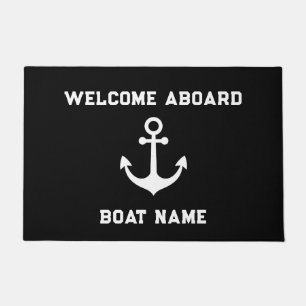 Tapete Seu nome de boi Anchor Bem-vindo a bordo