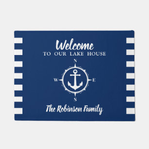 Tapete Seu Nome Família Lake House Compass Anchor