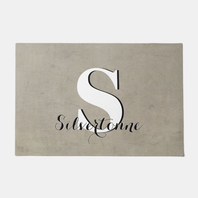 Tapete Seu nome Monograma personalizado (Frente)