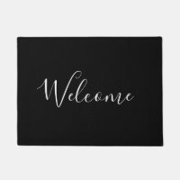 Seu nome | Script branco elegante em preto