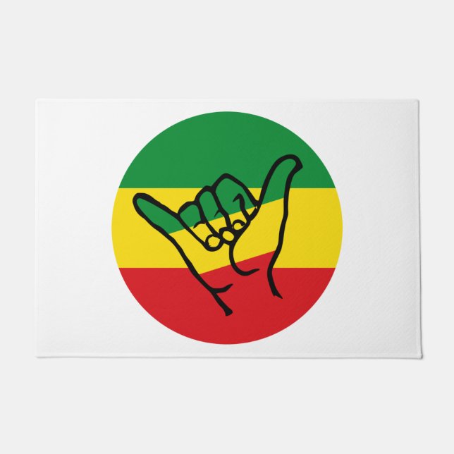 Tapete Shaka Hand With Reggae Colors (Frente)