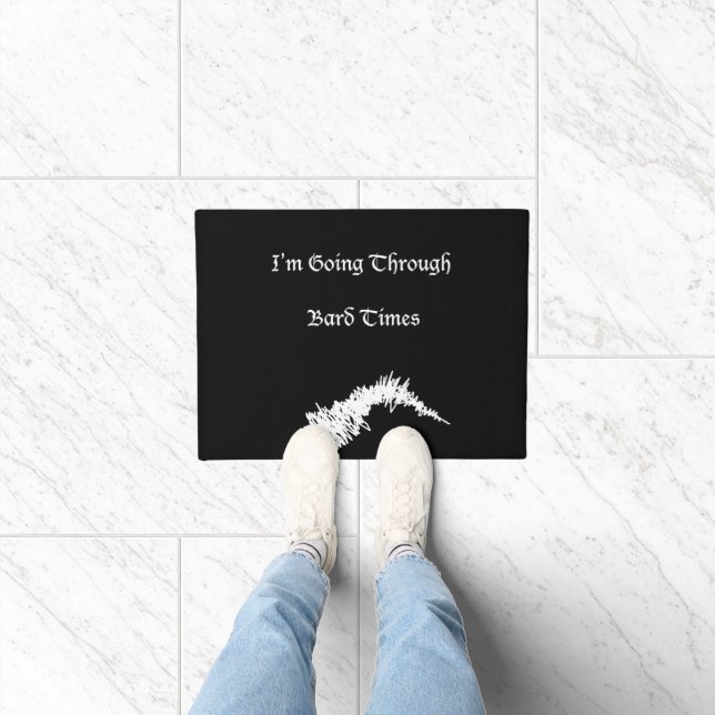 Tapete Shakespeare "Bard Times" Engraçado Slogan Door Mat (Interior)