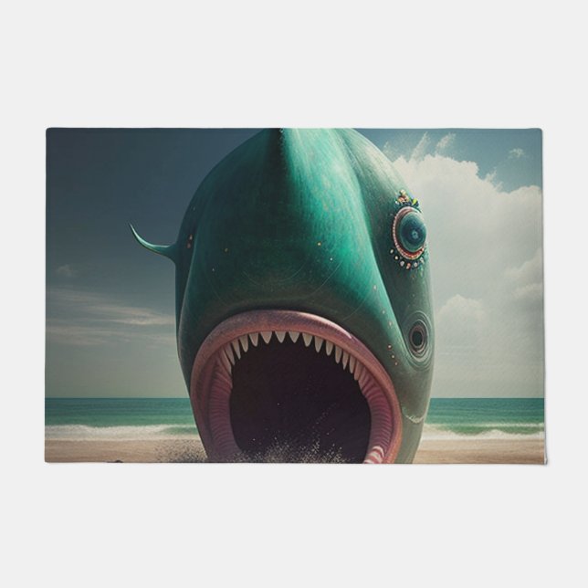 Tapete Shark sculpture on the beach (Frente)