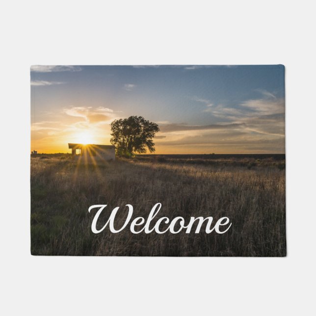 Tapete Shed Colorado Sunset Doormat Bem-Vindo Abandonado (Frente)