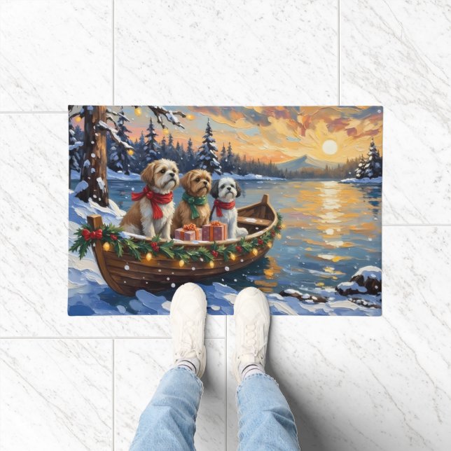 Tapete Shih Tzu Christmas Boat Holiday (Interior)