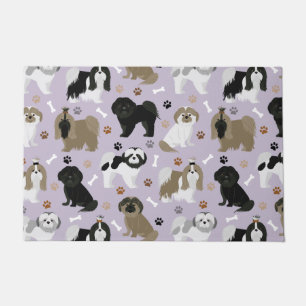 Tapete Shih Tzu Dogs Paws e Bones Doormat