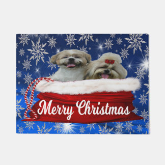 Tapete Shih tzu Door Mat, Feliz Natal