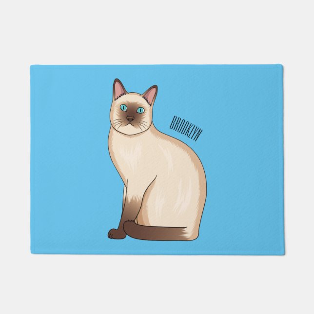 Tapete Siamese cat cartoon illustration  (Frente)
