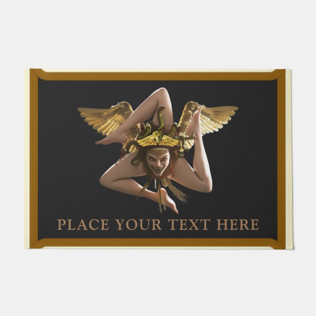 Tapete Sicília / Sicília Trinacria Matat Personalizado (Frente)