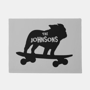 Tapete Silhueta de Bulldog do Skateboarding, totalmente r