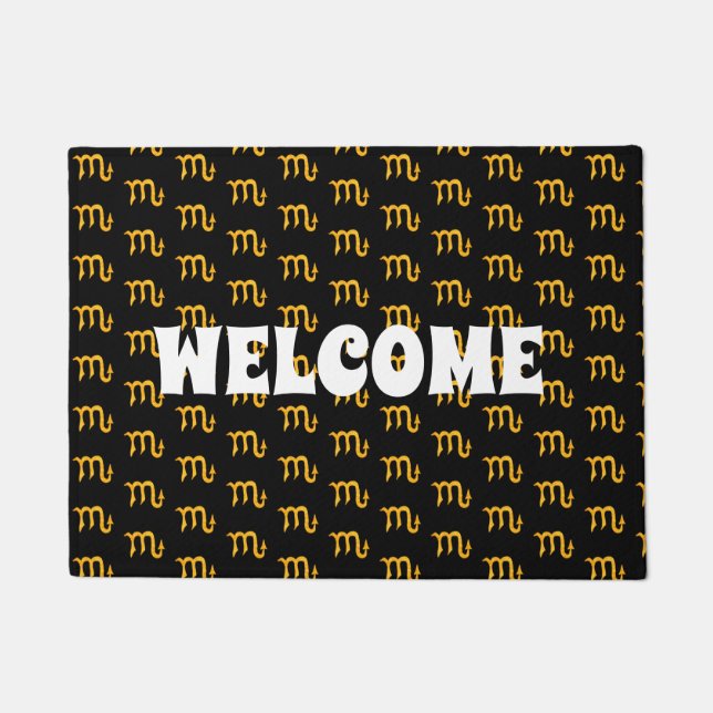 Tapete Símbolo de Astrologia do ouro Scorpio (Frente)