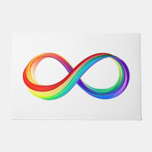 Tapete Símbolo de Infinidade Arco-Íris em Camadas