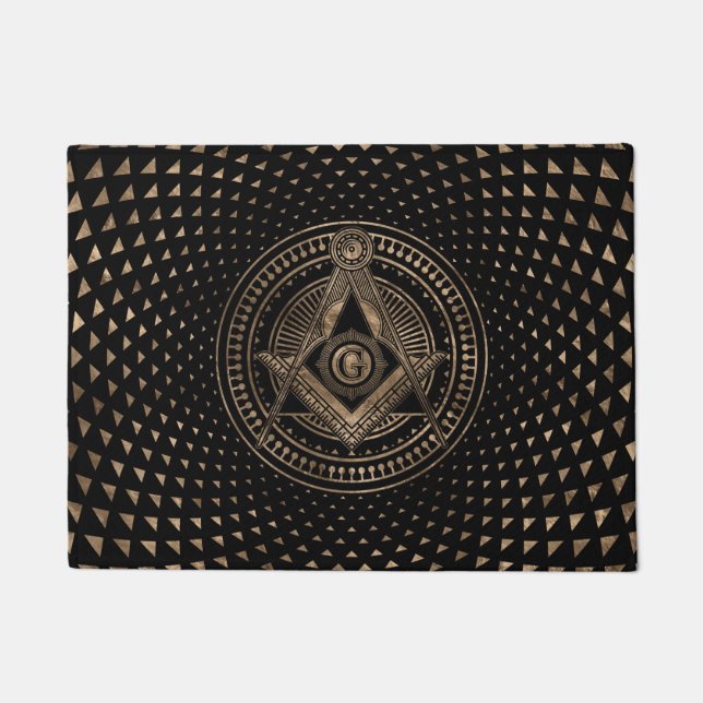 Tapete Símbolo de maçonaria Praça e Bússolas (Frente)