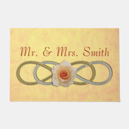 Tapete Símbolo Infinito Duplo - Rosa dourado prata