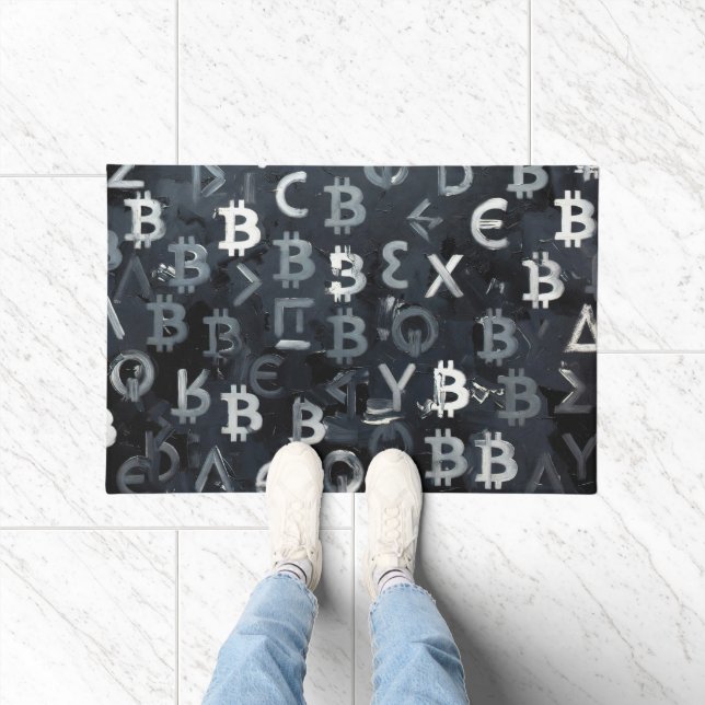 Tapete Símbolos de Bitcoin (Estilo: 7) (Interior)