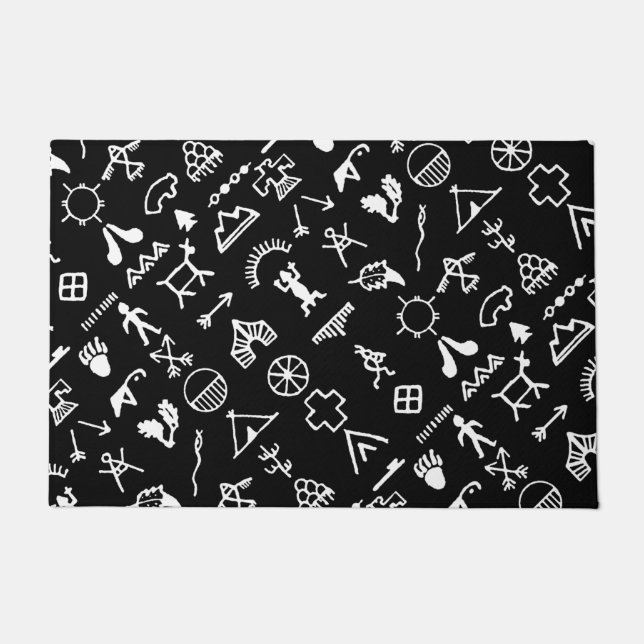 Tapete Símbolos de Imagem Nativa Americana (Frente)