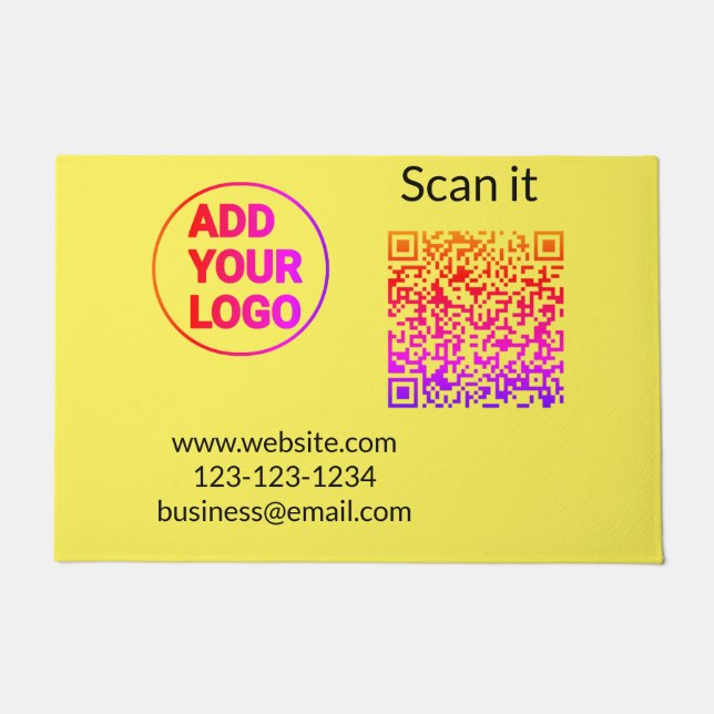 Tapete Simple minimal q r code add logo scan code name we (Frente)