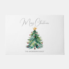 Tapete Simples Aquarela Feliz Árvore de Natal
