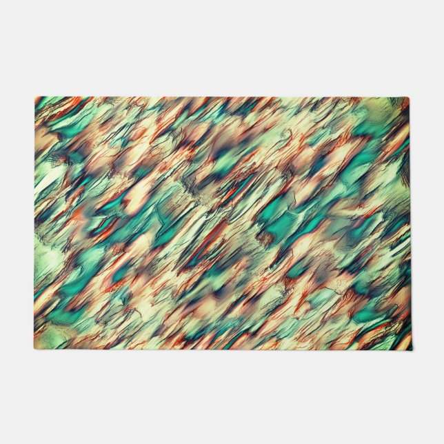 Tapete Simulando rocha ou estalagmite em verde à sepia (Frente)