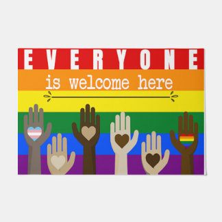 Tapete Sinais de Coração Decor Pormat, Linda Bem-Vindo