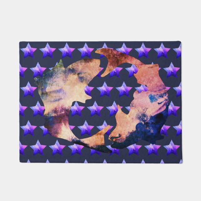 Tapete Sinal de Astrologia de peixes (Frente)