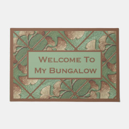 Tapete Sinal de Boas-vindas com Folhas Gingko