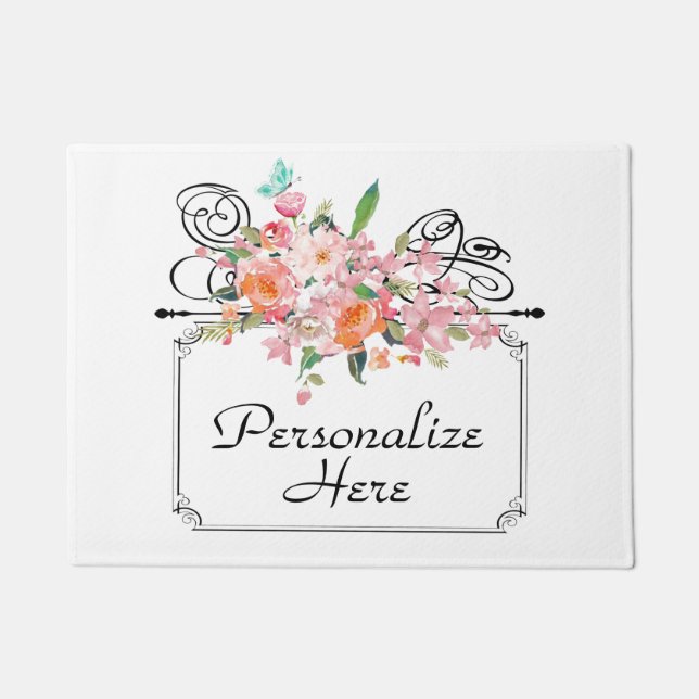 Tapete Sinal de enforcamento floral vitoriano