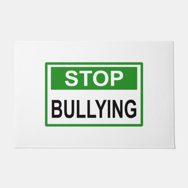 Tapete Sinal de Pare o Bullying verde (Frente)