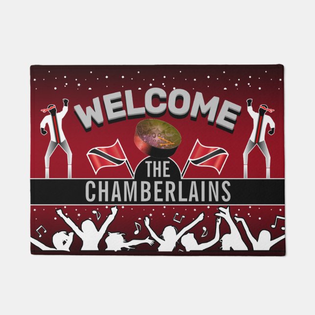 Tapete Sinalizador Trinidad com Pessoas de Partido e Nome (Frente)