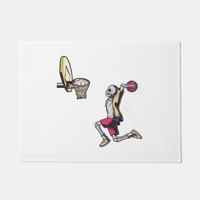 Tapete Skeleton Jogador de Basquete do Halloween Skeleton (Frente)