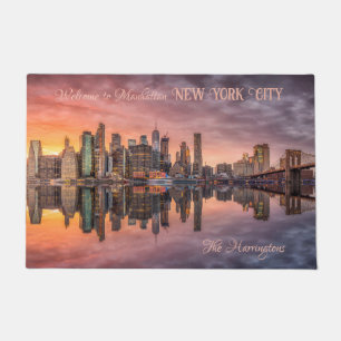 Tapete Skyline de Nova Iorque de Texto Personalizado