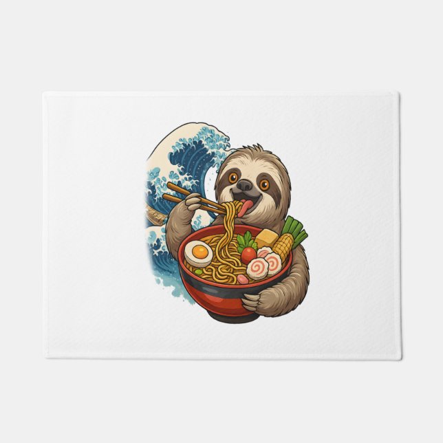 Tapete Sloth Eating Japonês Ramen (Frente)