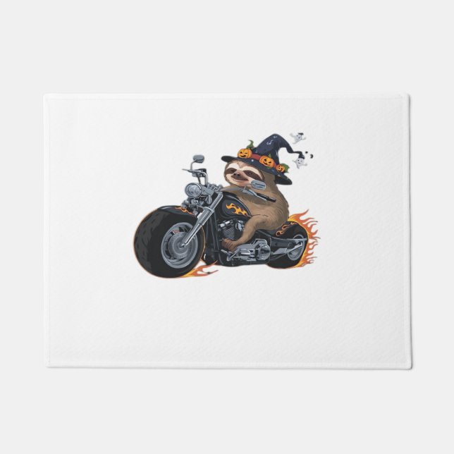 Tapete Sloth Sloth Motorcycle Ride Halloween Biker Divert (Frente)