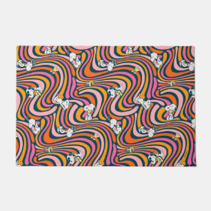 Tapete Snoopy & Woodstock Groovy Vibes Púrpura Padrão