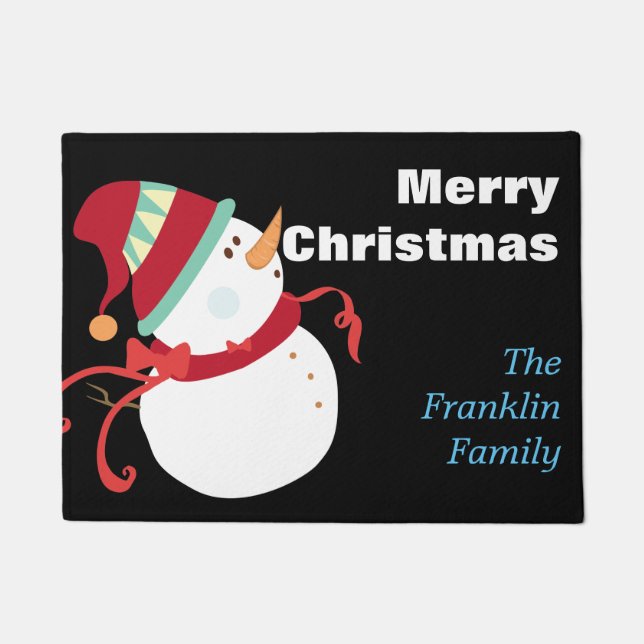 Tapete Snowman de Natal - Personalizado (Frente)