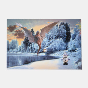 Tapete Snowman e Angel Fantasy Floor Mat