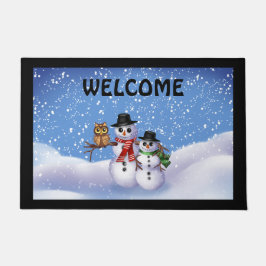 Tapete Snowman Winter Door Mat