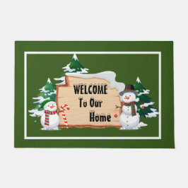 Tapete Snowmen Greeting Doormat