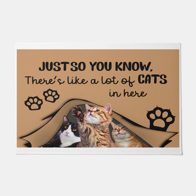 Tapete Só para que saibam que há muitos gatos nela (Frente)