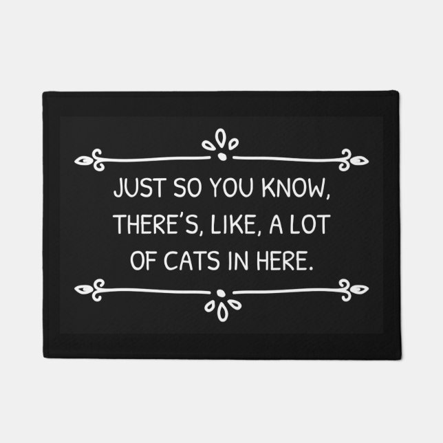 Tapete Só para que saibam que há muitos gatos nela (Frente)