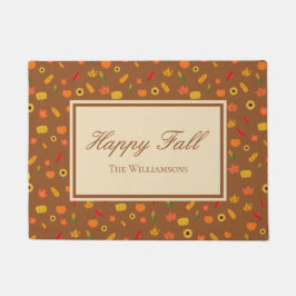 Tapete Sobrenome Castanho da Família de Padrões de Queda