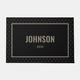 Tapete Sobrenome Moderno da Família Personalizada Preta