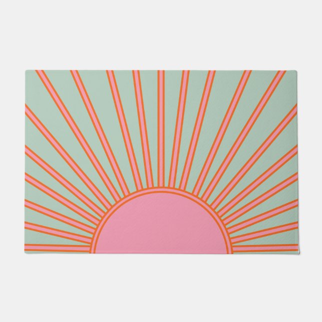 Tapete Sol, Verde, Abstrato Rosa, Sol, Sol (Frente)