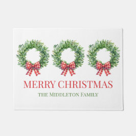 Tapete Solha Verde De Aquarela Com Arco De Gingham Vermel