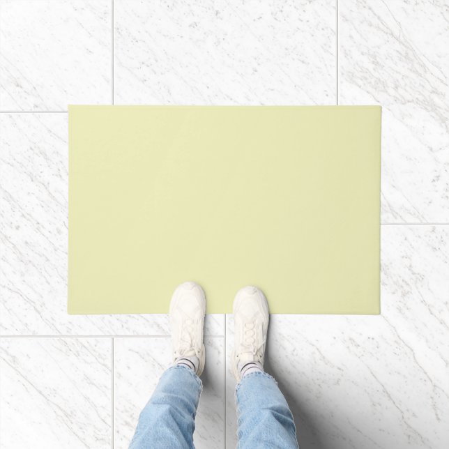 Tapete Solid Soft Pastel Yellow Door Mat (Interior)